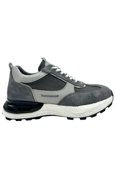 812 2521 MEN'S SPORTS SHOES & SNEAKERS-GRAY SUEDE - KEMAL TANCA