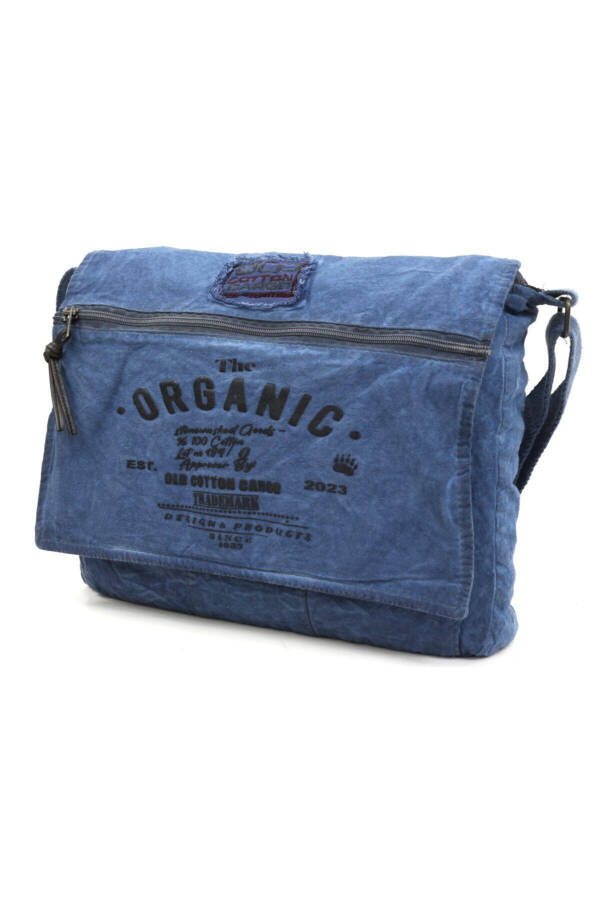 8128 Casual Canvas Shoulder Messenger Laptop School Travel Daily Vintage Cotton Fabric Bag - 1