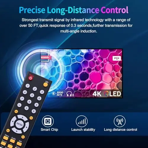 Universal Remote Control Replacment for All Sceptre TV LED LCD HDTV (8142026670003C) - 5