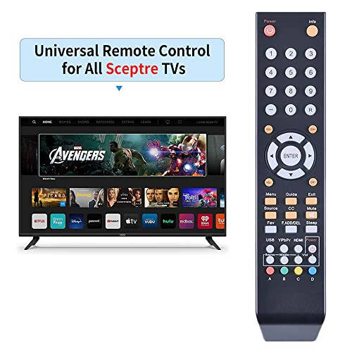 8142026670003C Universal Replacment Remote Control Compatible for All Sceptre TV LED LCD HDTV (8142026670003C) - 9