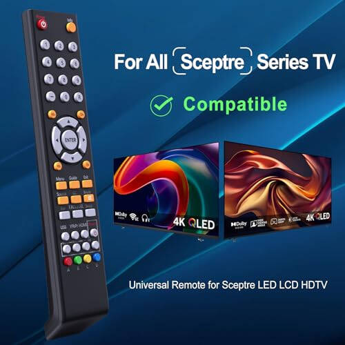 8142026670003C Universal Replacment Remote Control Compatible for All Sceptre TV LED LCD HDTV (8142026670003C) - 2