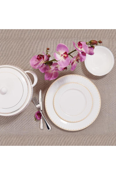 8369 Perla Collection Синий 12 персон 60 предметов Круглый обеденный набор - KORKMAZ (1)