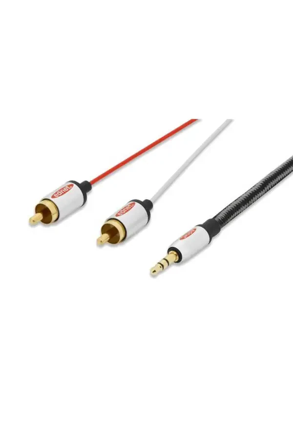 84542 2,5 Metrli Audio Adapter Kabeli 3,5mm Jack - 2 X RCA Stereo - 1