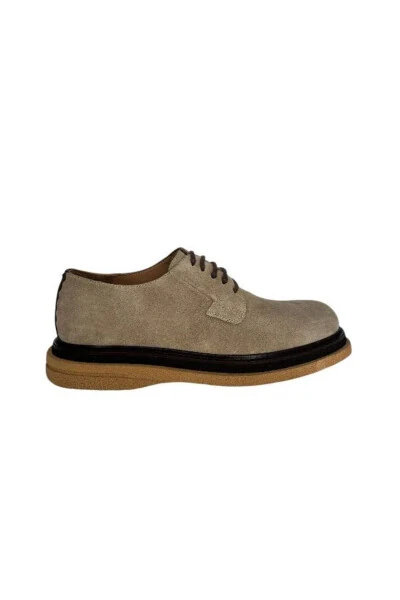 852 5001 MEN CLASSIC SHOES-BEIGE SUEDE - Kemal Tanca