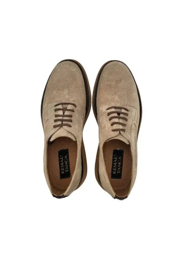 852 5001 MEN CLASSIC SHOES-BEIGE SUEDE - 4
