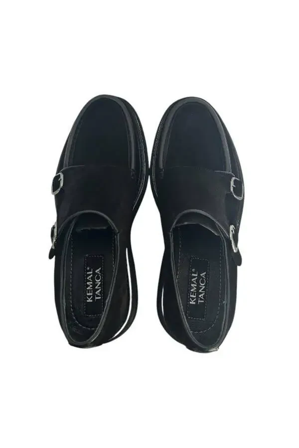 852 5003 ERKAK KLASSİK OYOQ KİYIMI-QORA SUED - 4