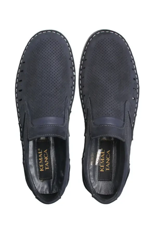 859 F-4001 МУЖСКАЯ ПОВСЕДНЕВНАЯ ОБУВЬ-ТЕМНО-СИНИЙ НУБУК - 4