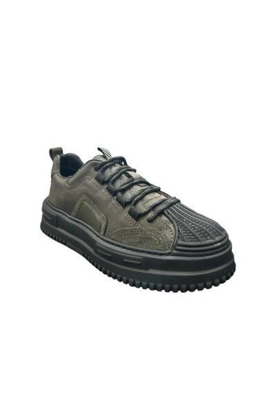 863 20326 ERKEK CASUAL AYAKKABI - HAKİ DERİ SÜET - 2