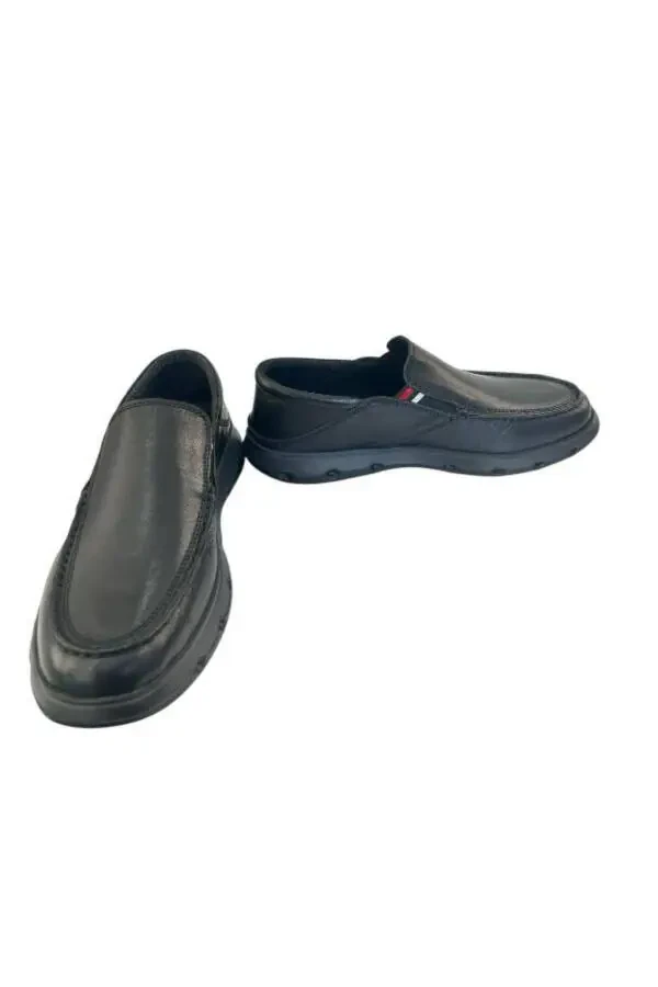 863 21396-1 MEN CASUAL SHOES-BLACK LEATHER - 4