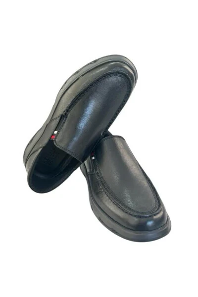 863 21396-1 MEN CASUAL SHOES-BLACK LEATHER - 5