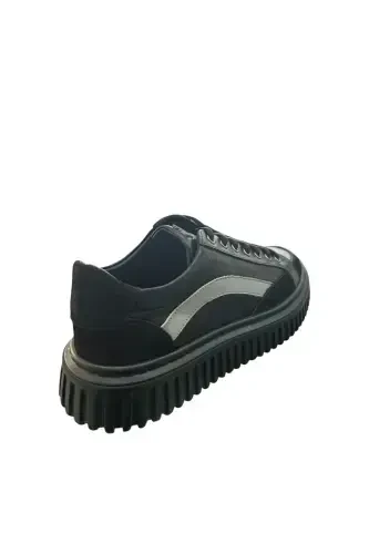 873 21071 MEN'S CASUAL SHOE - BLACK LEATHER NUBUCK - 3