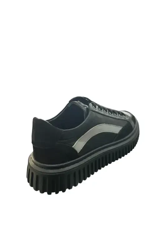 873 21071 MEN'S CASUAL SHOE - BLACK LEATHER NUBUCK - 3