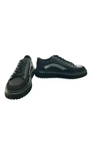 873 21071 MEN'S CASUAL SHOE - BLACK LEATHER NUBUCK - 4