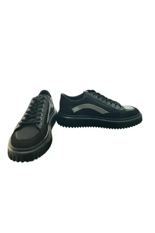 873 21071 MEN'S CASUAL SHOE - BLACK LEATHER NUBUCK - 4