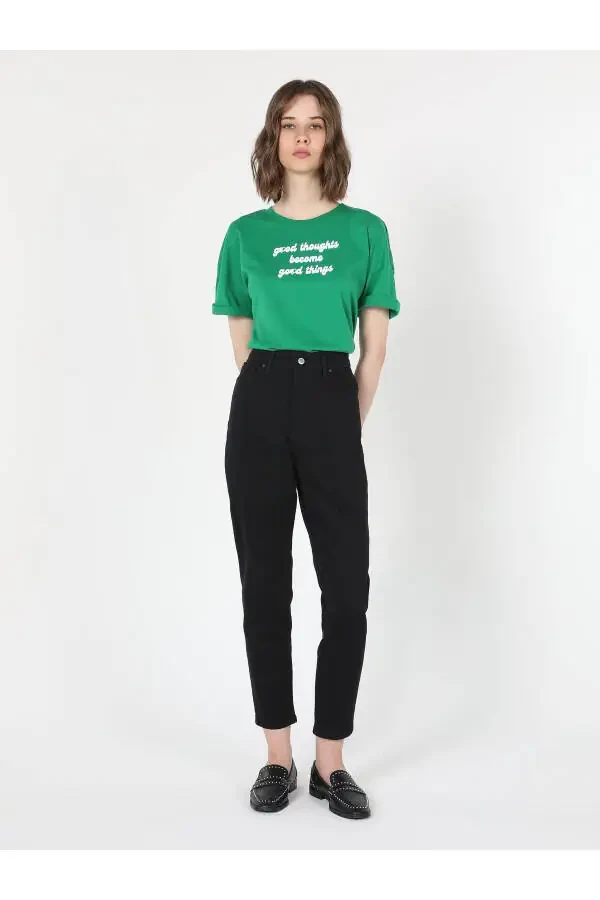 896 Marıa Yüksek Bel Daralan Paça Mom Fit Jean Kadın Jean Pantolon Cl1056043 - 1