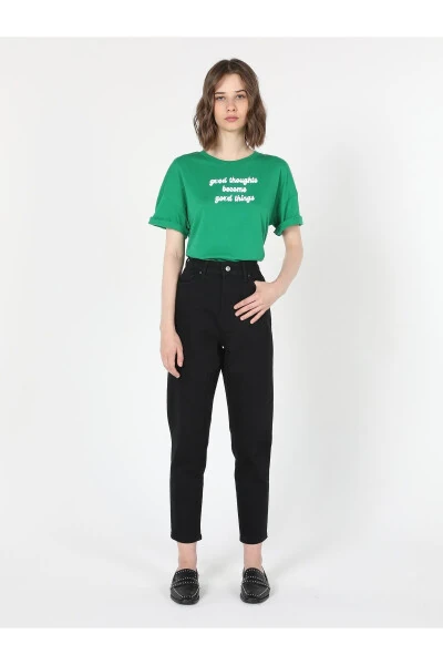 896 Marıa Yüksek Bel Daralan Paça Mom Fit Jean Kadın Jean Pantolon Cl1056043 - 3