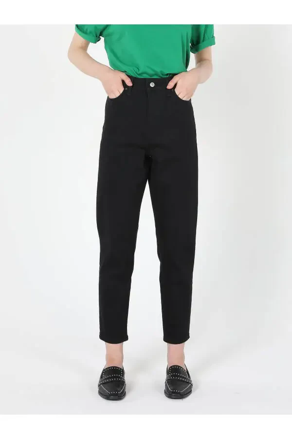 896 Marıa Yüksek Bel Daralan Paça Mom Fit Jean Kadın Jean Pantolon Cl1056043 - 4