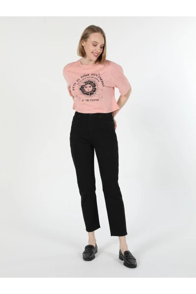 896 Maria Yuqori Bel Toraydigan Oyoq Mom Fit Jinsi Ayollar Jinsi Shimim - 7