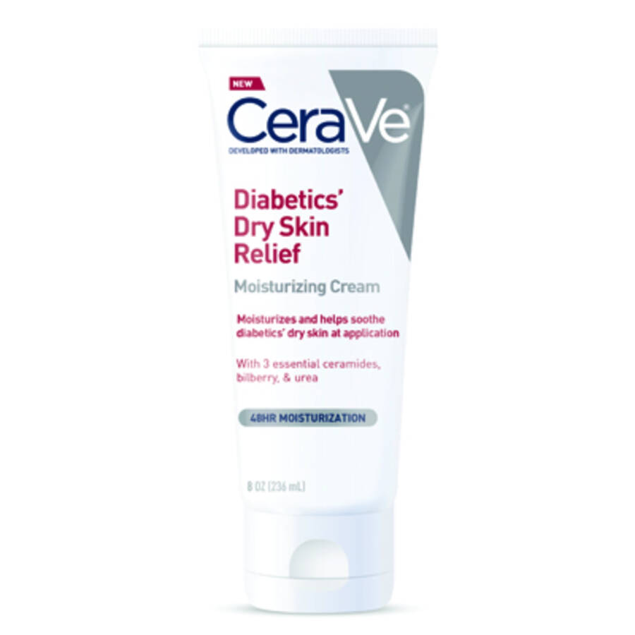 8oz CeraVe Diabetics Dry Skin Moisturizing Body Cream - 1