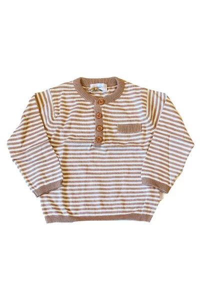 9 - 12 Месяцев, Единый Размер, Детский Свитер из Хлопковой Трикотажа для Малыша - Modazone