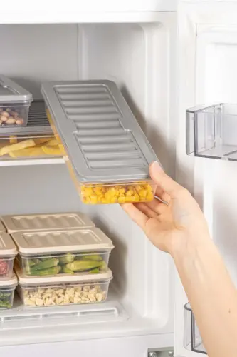 9 dona Freshbox Mikroto'lva va muzlatgichga mos saqlash idishi Kulrang - NANDY HOME (1)