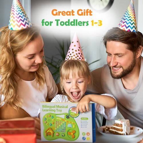 9-in-1 Bilingual Learning Toys for Toddlers 1-3, Montessori Educational Toy for 1-2 Year Old Girl Boy, Musical Baby Toy 6-12-18 Month Age, First Christmas 1st Birthday Gifts for 1+ Year Old - 6