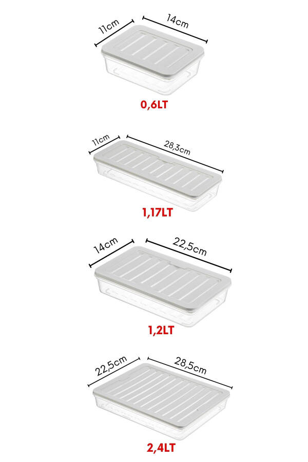 9 Lu Set Freshbox Mikrodalga Ve Difrize Uygun Saklama Kabı Gri - 7