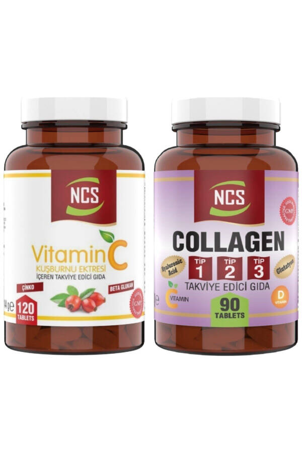 90 Tablets Hydrolyzed Collagen Type 1-2-3 Glutathione Hyaluronic Acid Vitamin C 1000 Mg 120 Tablets - 1