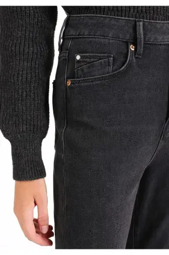 900 Laris Regular Fit High Waist Full Length Jean Pants - 5