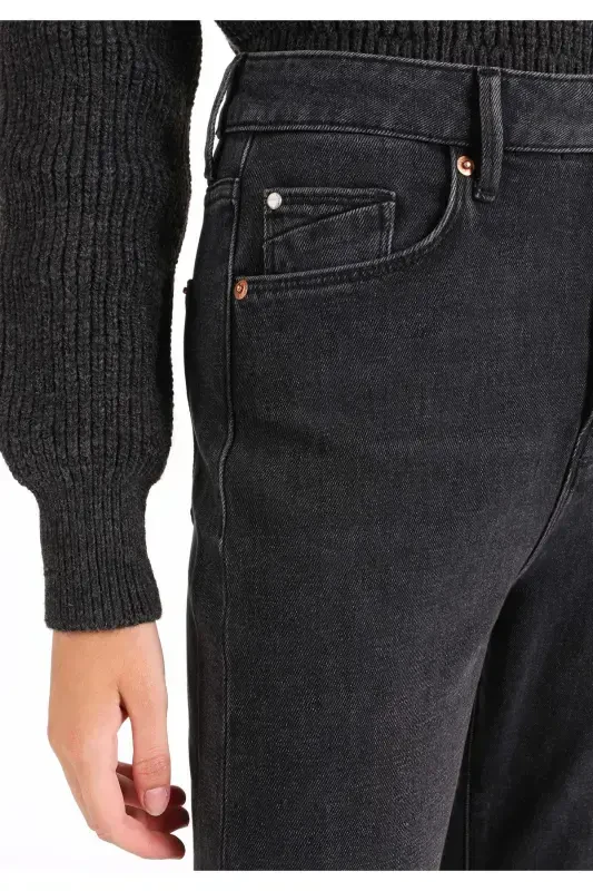 900 Laris Regular Fit High Waist Full Length Jean Pants - 5