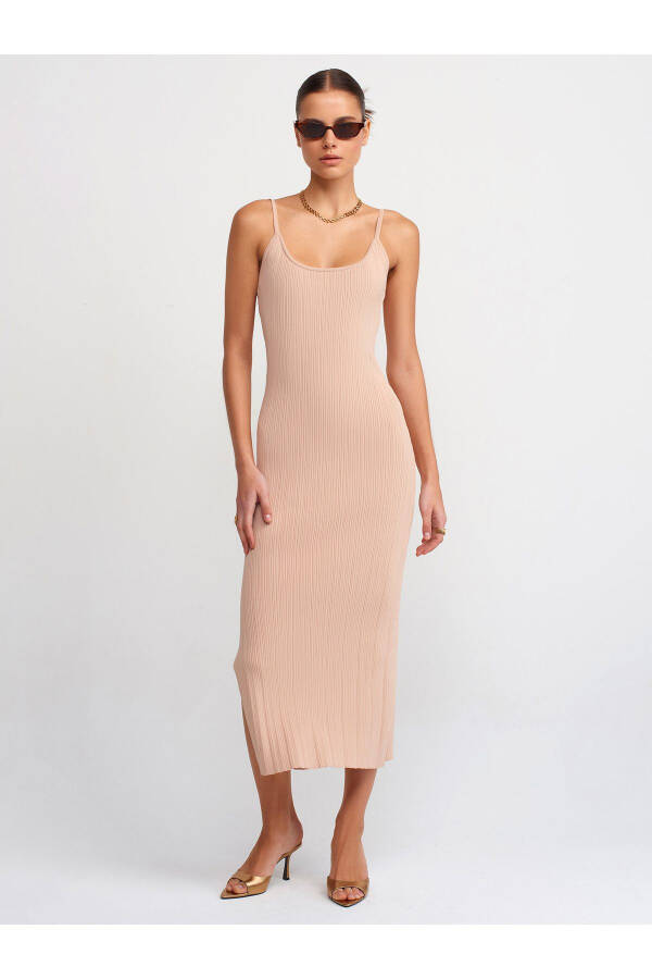90139 Strapless Knit Dress - Beige - 19