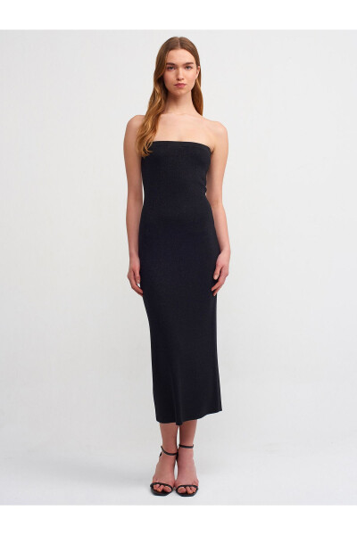 90179 Strapless Sequined Knit Dress - Black - 9