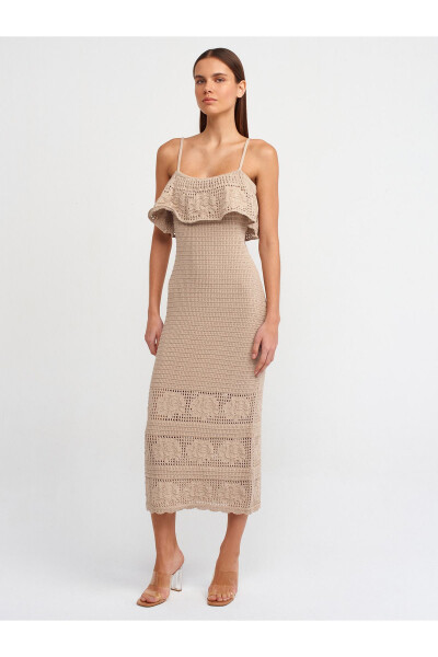 90195 Sleeveless Knit Dress - Beige - 17