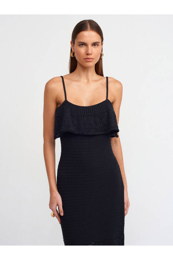 90195 Sleeveless Knit Dress - Black - 3