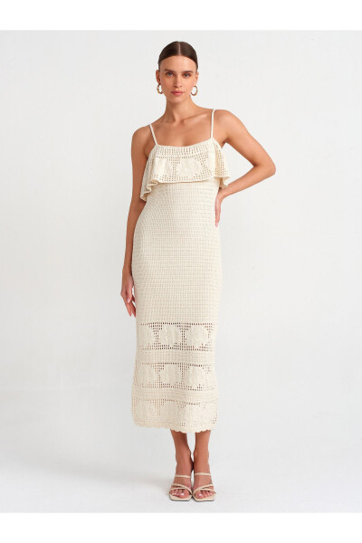 90195 Strapless Knit Dress - Ecru 