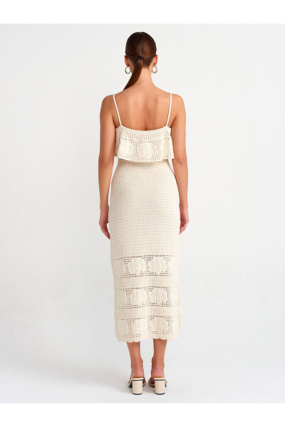 90195 Strapless Knit Dress - Ecru - 2