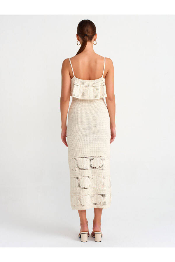 90195 Strapless Knit Dress - Ecru - 2