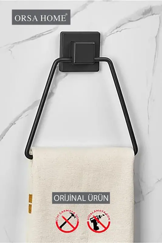 902 Квадратных Клеящихся Треугольных Полотенцедержателя Черный - 1