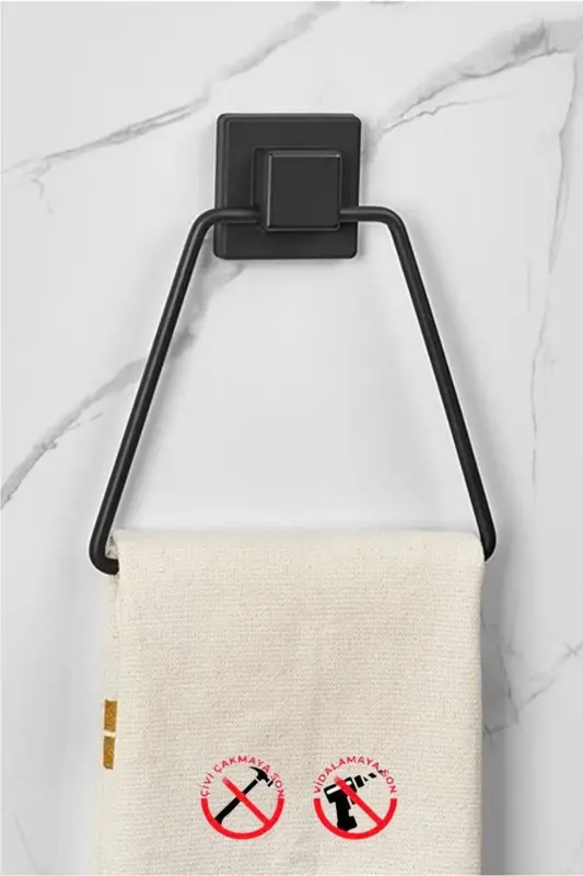 902 Квадратных Клеящихся Треугольных Полотенцедержателя Черный - 2