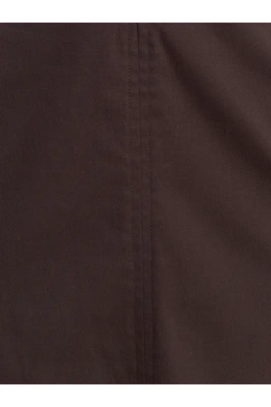 90758 Straplez Elbise-Koyu Kahve-Koyu Kahve - 4