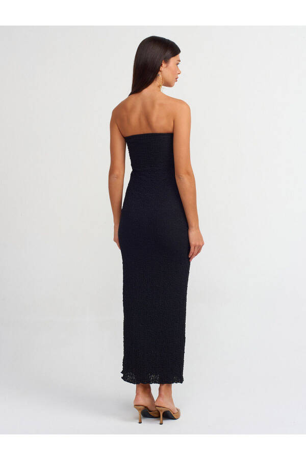 90870 Strapless Midi Dress - Black - 14