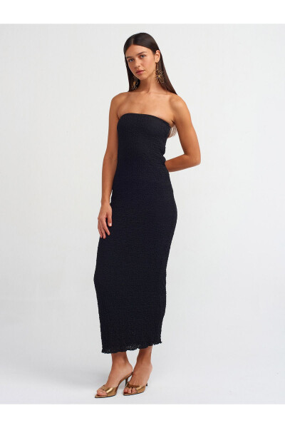 90870 Strapless Midi Dress - Black - 9