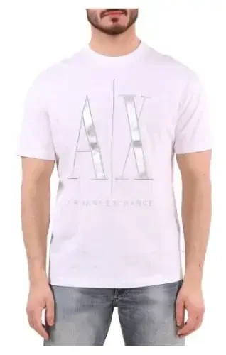 Crewneck t-Shirt That Includes Large Armani Exchange Logo from The 90's. - 4