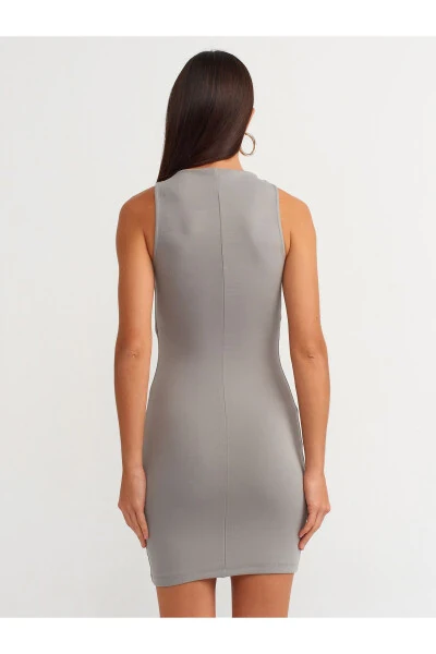 91128 Bodycon Mini Dress - Grey - DILVIN (1)