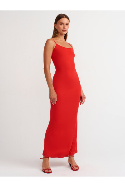 91175 Strapless Long Dress - K.Red - 13