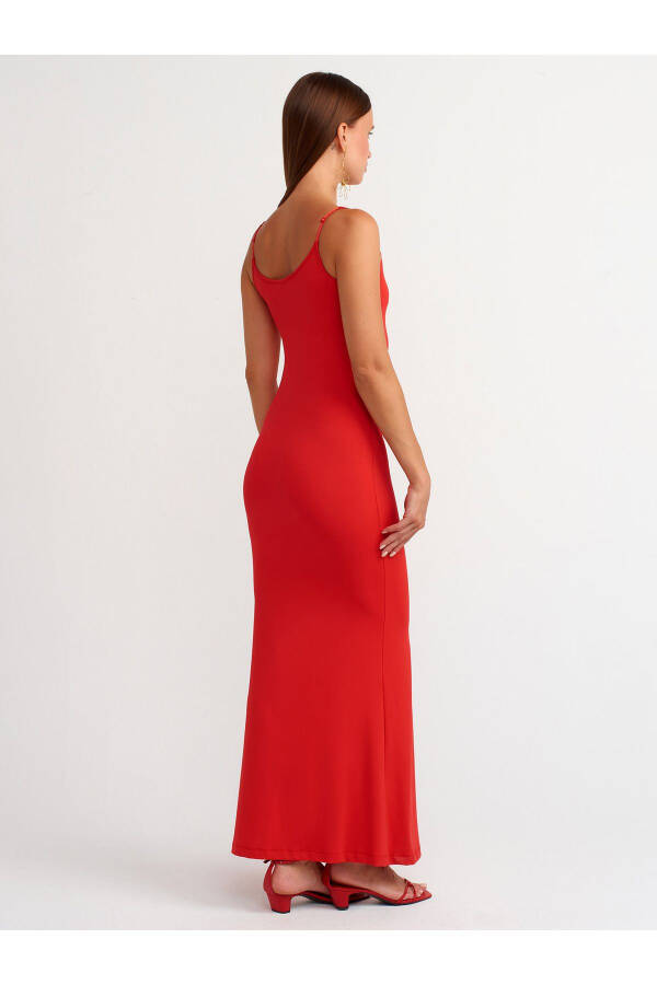 91175 Strapless Long Dress - K.Red - 2