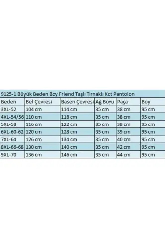 9125-7 Büyük Beden Boy Friend Kot Pantolon - Siyah - BÜYÜKBEDENIZ (1)