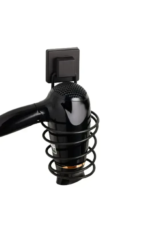 915 Квадратный Мощный Паста Клейкий Фен Держатель, Матовый Черный Фен Стойка - 4