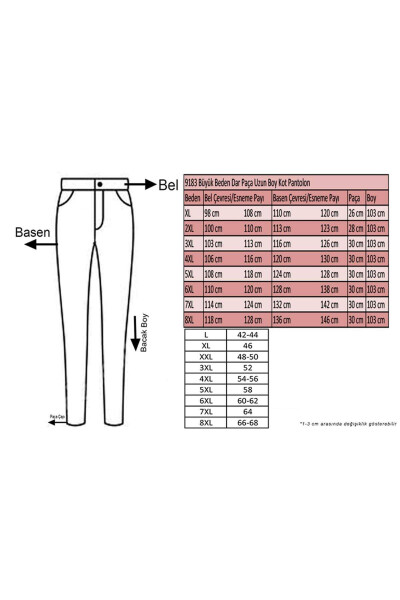 9183 Plus Size Skinny Long Leg Jeans - Anthracite - 2