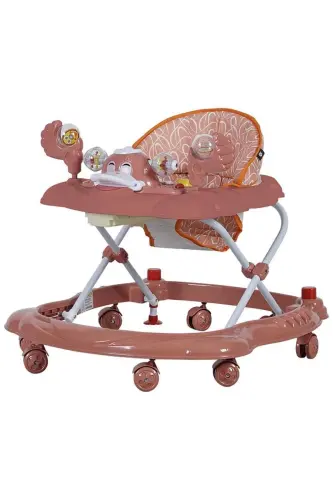9227 Duffy Yürüteç Gül Kurusu Müzikli Oyuncaklı Bebek Yürüteç Örümcek - GÜL PEMBE - 1
